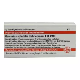 MERCURIUS SOLUBILIS Hahnemanni LM XVIII Globulki, 5 g