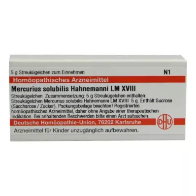 MERCURIUS SOLUBILIS Hahnemanni LM XVIII Globulki, 5 g MERCURIUS SOLUBILIS Hahnemanni LM XVIII Globulki, 5 g