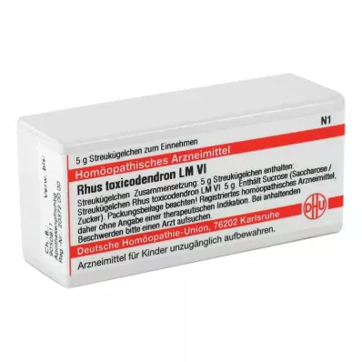 RHUS TOXICODENDRON LM VI Globulki, 5 g RHUS TOXICODENDRON LM VI Globulki, 5 g