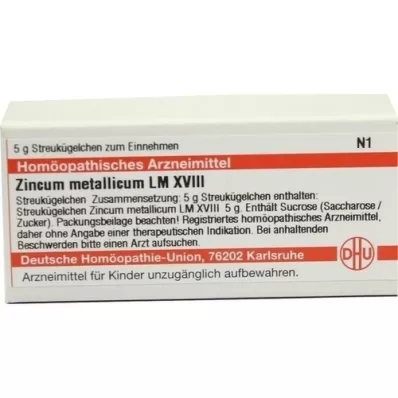 ZINCUM METALLICUM LM XVIII Globulki, 5 g