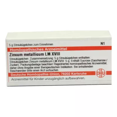 ZINCUM METALLICUM LM XVIII Globulki, 5 g