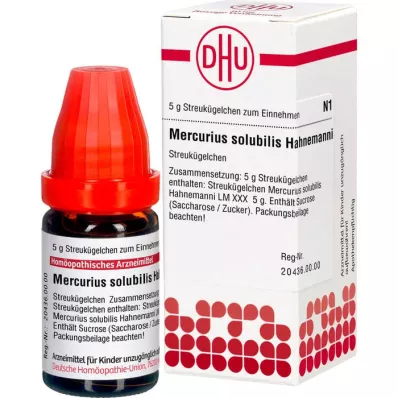 MERCURIUS SOLUBILIS Hahnemanni LM XXX Globulki, 5 g