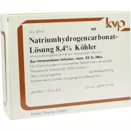 NATRIUMHYDROGENCARBONAT-Roztwór 8,4% Köhler, 10 x 20 ml