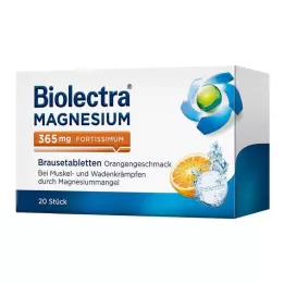 BIOLECTRA Magnesium 365 mg Fortissimum Orange, 20 szt