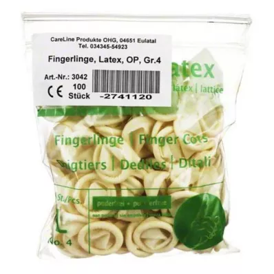 FINGERLING Lateks OP Rozmiar 4, 100 szt