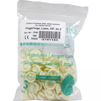 FINGERLING Lateks OP Rozmiar 2, 100 szt FINGERLING Lateks OP Rozmiar 2, 100 szt
