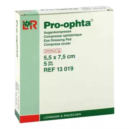 PRO-OPHTA Kompresy 5,5x7,5 cm sterylne pojedyncze, 5 szt