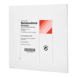 BETAISODONA Gaza na rany 10x10 cm, 10 szt