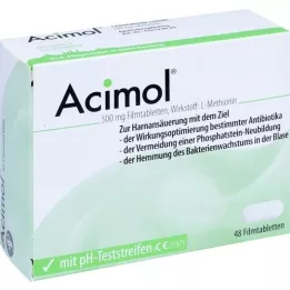 ACIMOL z paskami testowymi pH w postaci tabletek powlekanych, 48 szt