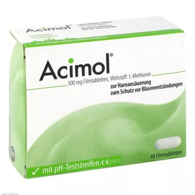 ACIMOL z paskami testowymi pH w postaci tabletek powlekanych, 48 szt
