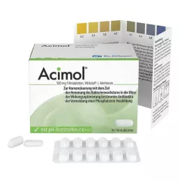 ACIMOL z paskami testowymi pH w postaci tabletek powlekanych, 96 szt