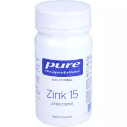 PURE ENCAPSULATIONS Cynk 15 Kapsułki z pikolinianem cynku, 60 kapsułek