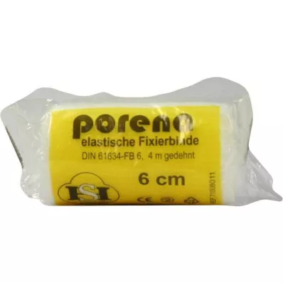 PORENA Bandaż elastyczny z gazy 6 cm biały z wiolonczelą, 1 szt PORENA Bandaż elastyczny z gazy 6 cm biały z wiolonczelą, 1 szt