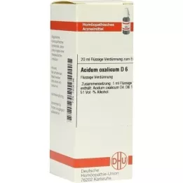 ACIDUM OXALICUM D 6 Rozcieńczenie, 20 ml