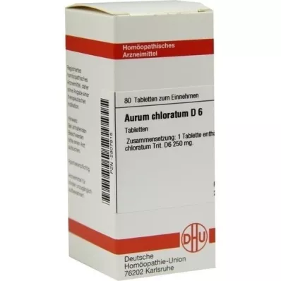 AURUM CHLORATUM D 6 tabletek, 80 szt