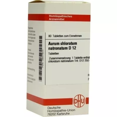 AURUM CHLORATUM NATRONATUM D 12 tabletek, 80 szt
