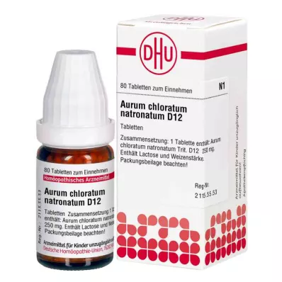 AURUM CHLORATUM NATRONATUM D 12 tabletek, 80 szt
