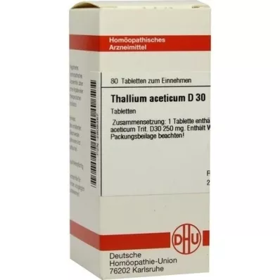 THALLIUM ACETICUM D 30 tabletek, 80 szt