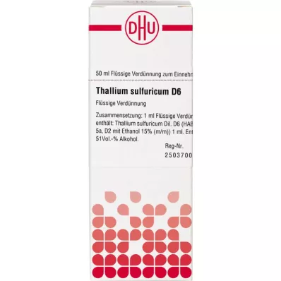 THALLIUM SULFURICUM D 6 Rozcieńczenie, 50 ml