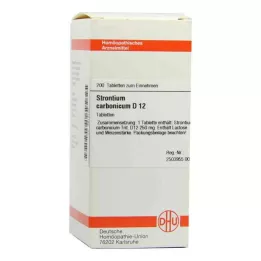 STRONTIUM CARBONICUM D 12 tabletek, 200 szt