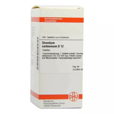 STRONTIUM CARBONICUM D 12 tabletek, 200 szt STRONTIUM CARBONICUM D 12 tabletek, 200 szt