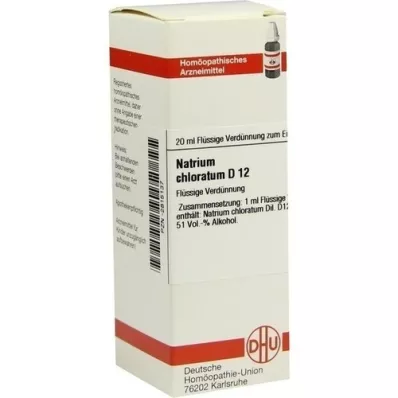 NATRIUM CHLORATUM D 12 Rozcieńczenie, 20 ml