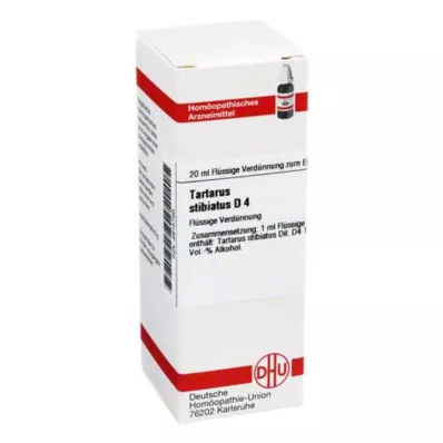 TARTARUS STIBIATUS Rozcieńczenie D 4, 20 ml