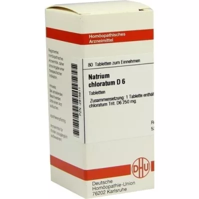NATRIUM CHLORATUM D 6 tabletek, 80 szt