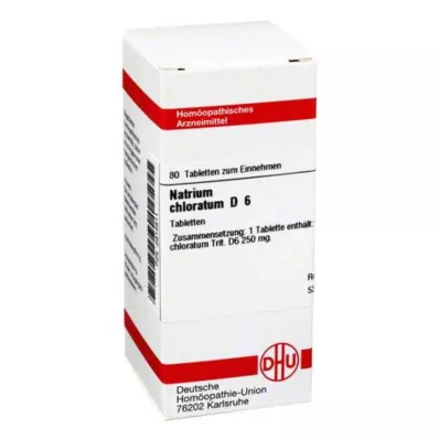 NATRIUM CHLORATUM D 6 tabletek, 80 szt NATRIUM CHLORATUM D 6 tabletek, 80 szt
