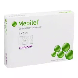 MEPITEL Opatrunek z siatki silikonowej 5x7 cm sterylny, 5 szt