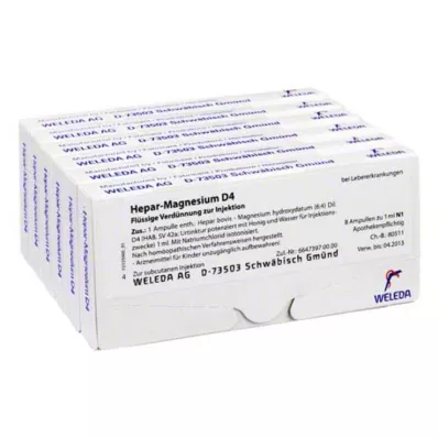 HEPAR MAGNESIUM D 4 ampułki, 48 x 1 ml