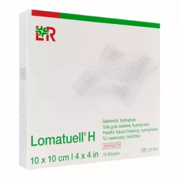 LOMATUELL H Maść tiulowa 10x10 cm sterylna, 10 szt