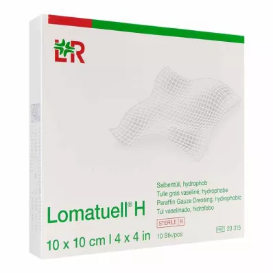 LOMATUELL H Maść tiulowa 10x10 cm sterylna, 10 szt
