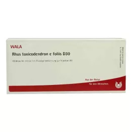 RHUS TOXICODENDRON E foliis D 30 ampułek, 10 x 1 ml