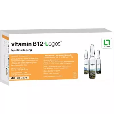 VITAMIN B12-LOGES Roztwór do wstrzykiwań Ampułki, 50 x 2 ml