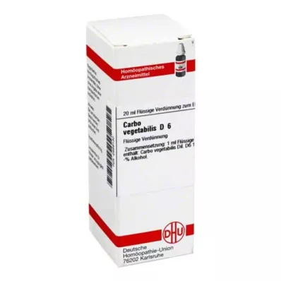 CARBO VEGETABILIS D 6 Rozcieńczenie, 20 ml CARBO VEGETABILIS D 6 Rozcieńczenie, 20 ml