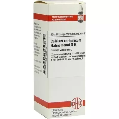 CALCIUM CARBONICUM Hahnemanni D 6 Rozcieńczenie, 20 ml