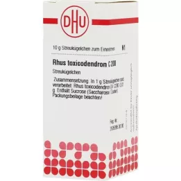RHUS TOXICODENDRON C 200 globulek, 10 g