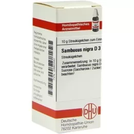 SAMBUCUS NIGRA D 3 globulki, 10 g