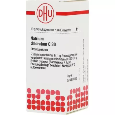 NATRIUM CHLORATUM C 30 kulek, 10 g