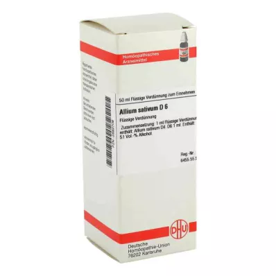 ALLIUM SATIVUM D 6 Rozcieńczenie, 50 ml ALLIUM SATIVUM D 6 Rozcieńczenie, 50 ml