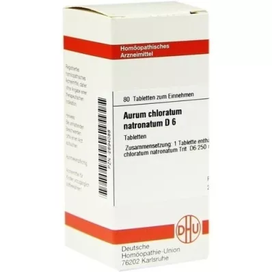 AURUM CHLORATUM NATRONATUM D 6 tabletek, 80 szt