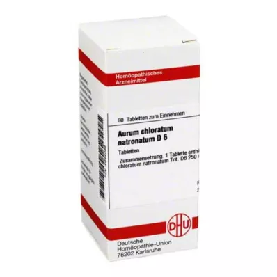 AURUM CHLORATUM NATRONATUM D 6 tabletek, 80 szt