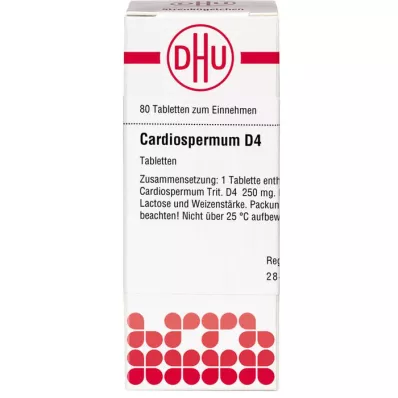 CARDIOSPERMUM D 4 tabletki, 80 szt