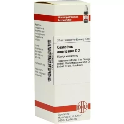 CEANOTHUS AMERICANUS D 2 Rozcieńczenie, 20 ml