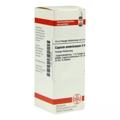 CUPRUM ARSENICOSUM D 6 Rozcieńczenie, 20 ml CUPRUM ARSENICOSUM D 6 Rozcieńczenie, 20 ml