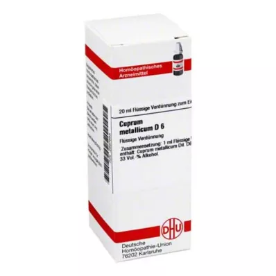 CUPRUM METALLICUM D 6 Rozcieńczenie, 20 ml CUPRUM METALLICUM D 6 Rozcieńczenie, 20 ml