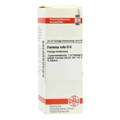 FORMICA RUFA D 6 Rozcieńczenie, 20 ml FORMICA RUFA D 6 Rozcieńczenie, 20 ml