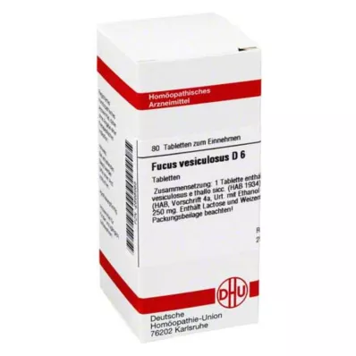 FUCUS VESICULOSUS D 6 tabletek, 80 szt