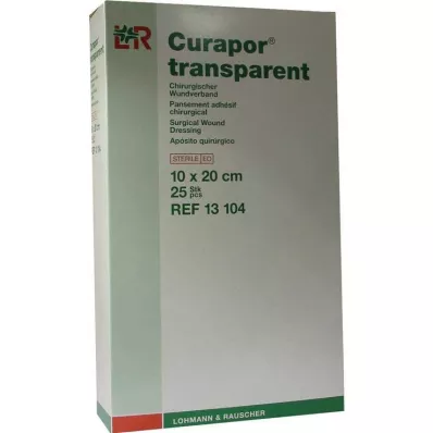 CURAPOR Opatrunek na ranę jałowy przezroczysty 10x20 cm, 25 szt CURAPOR Opatrunek na ranę jałowy przezroczysty 10x20 cm, 25 szt